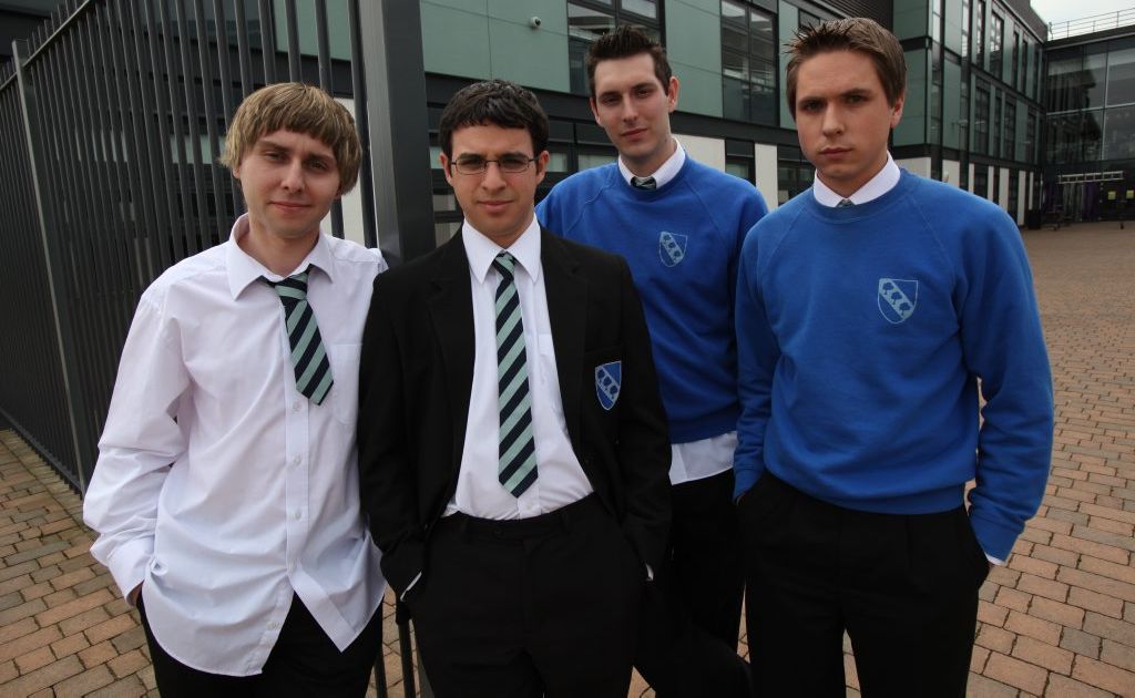UK version of The Inbetweeners. UK version of The Inbetweeners.